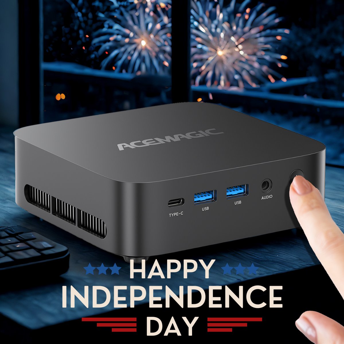 Acemagic_'s tweet image. 🎆 Freedom. Fireworks. And tech that knows when to chill.
Before the grill lights up, power down right with Acemagic Mini PC, keeping things cool. 🇺🇸💻🧊

#4thofJuly #4thofJulyweekend #minipcs #SmartTech  #independenceday2025