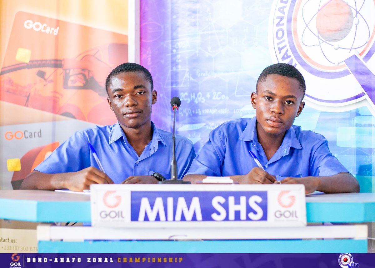 NSMQGhana's tweet photo. BONO-AHAFO:

Our first contest for the Bono-Ahafo Zonal Championship features:

Sacred Heart SHS
Techiman SHS
Berekum presby SHS
Mim SHS

@GOIL_Official

#NSMQ2025 #Primetime https://t.co/llaSqJ5v5i
