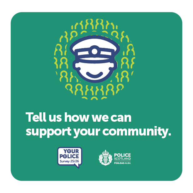 PoliceScotland's tweet image. Understanding your concerns help shape the way we police your community ☑️
Spare 10 minutes and take part in the Your Police Survey for 2025/26 ➡ orlo.uk/69czO