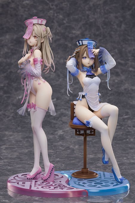 デザインココ様にて、オリジナルイラスト【青のキョンシーちゃん&ピンクのキョンシーちゃん】がフィギュア化します!表情やボディの細かいところまで再現してくださって嬉しい限りです。
7/4～9/4まで予約受け付けております。⇒https://t.co/2t3BXcqYqy 