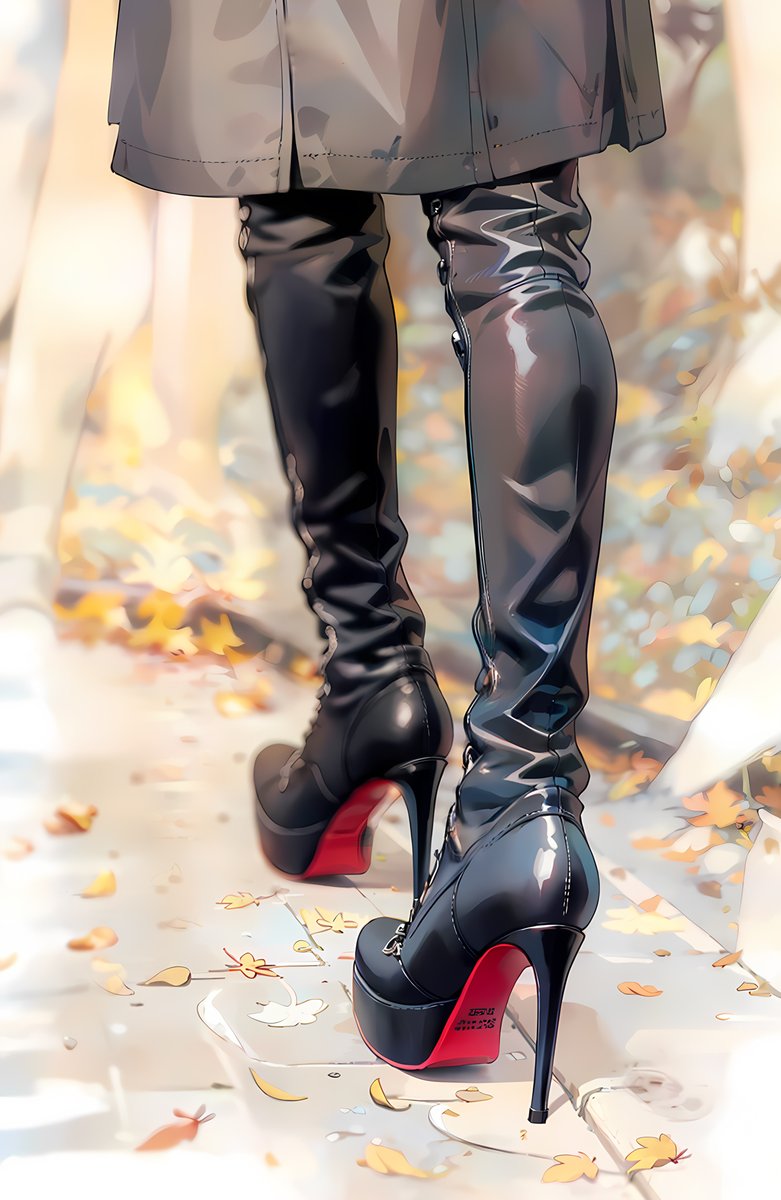HohemAbsatz's tweet image. ✨ブーツの響きと落葉の詩/The Echo of Boots and the Poetry of Fallen Leaves✨