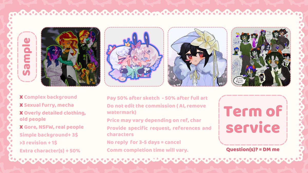 Leafuuzy's tweet image. #COMMISSIONSOPEN #Commission
Im oppening Commission, feel free to DM and share !