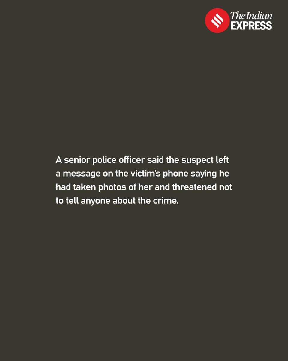 A 22-year-old woman in Pune was allegedly raped in her own apartment by a man posing as a delivery executive. 

Police say he forced his way in after tricking security, sprayed a substance on her face and left behind threats.

CCTV footage captured the suspect and investigators