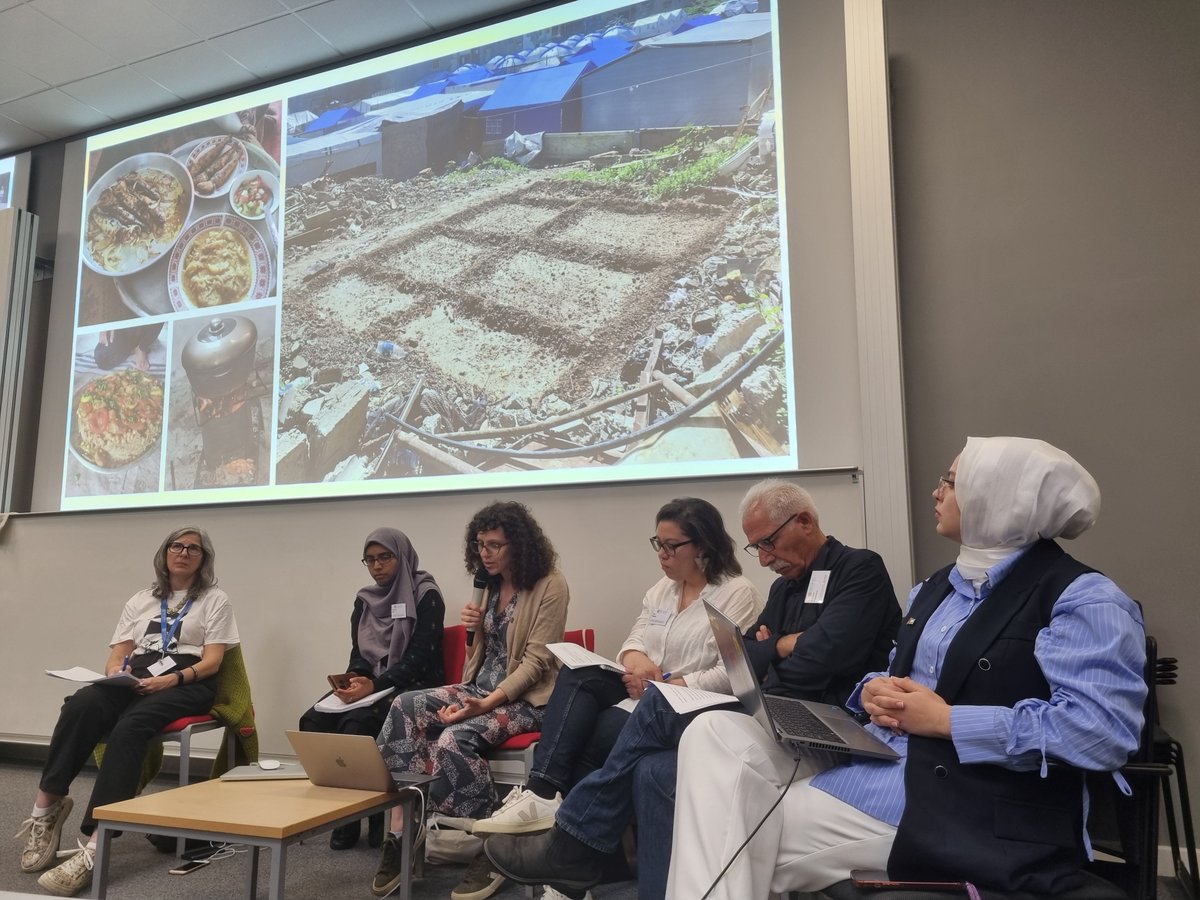 OfficialBrismes's tweet image. Thank you to everyone who attended the plenary “Ruins and Rebuilding: Academic and Activist Solidarities Across Borders” at #BRISMES2025. Our heartfelt thanks to our invited speakers Muna Dajani, Jasmine Gani, Golam Khiabany, Aya Nassar and Hala Shoman for their time and words.