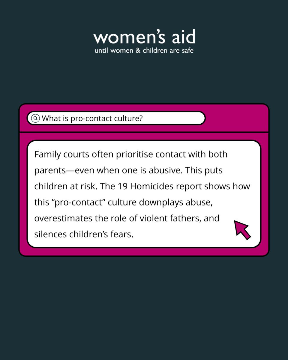 Children deserve protection, not forced contact. Help us end the culture that risks lives, find out more in the full report: womensaid.org.uk/wp-content/upl…