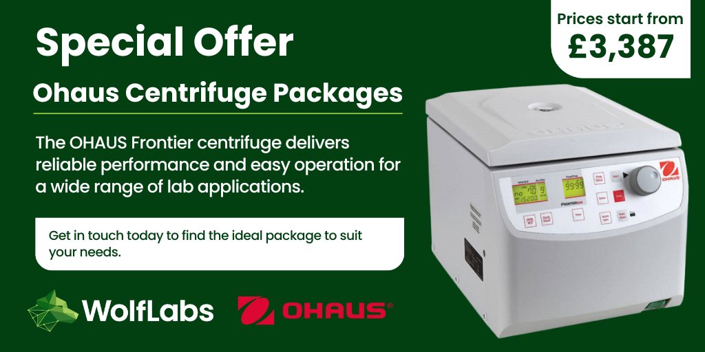 wolflabsuk's tweet image. Looking for a benchtop #centrifuge? Our @OHAUS_Corp centrifuge packages are a customer favourite! Contact us today to find the perfect option for your needs, or shop here wolflabs.co.uk/laboratory-equ…