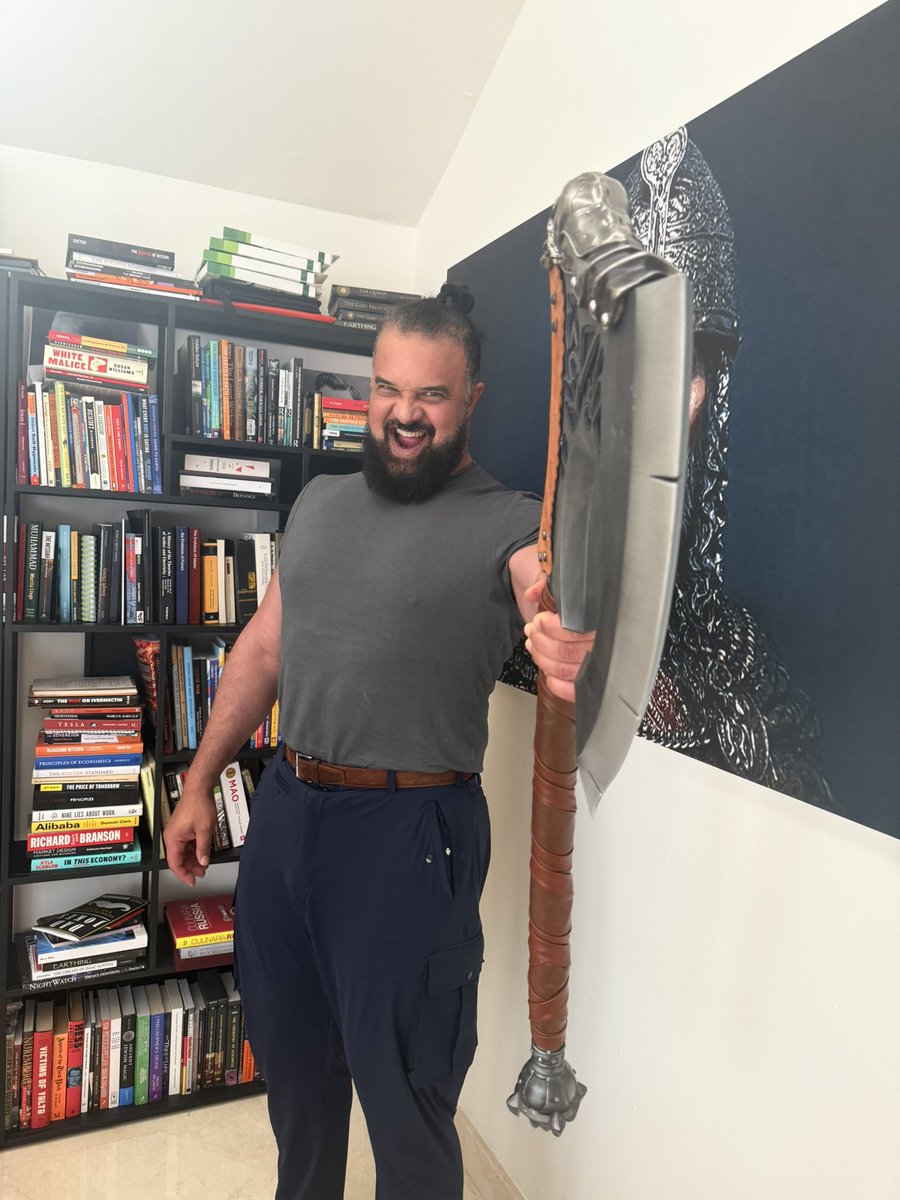 There is only one true Giga chad in crypto. This the War Chief. The muscle,  the library, the beard and the Axe! even my axe has a beard.