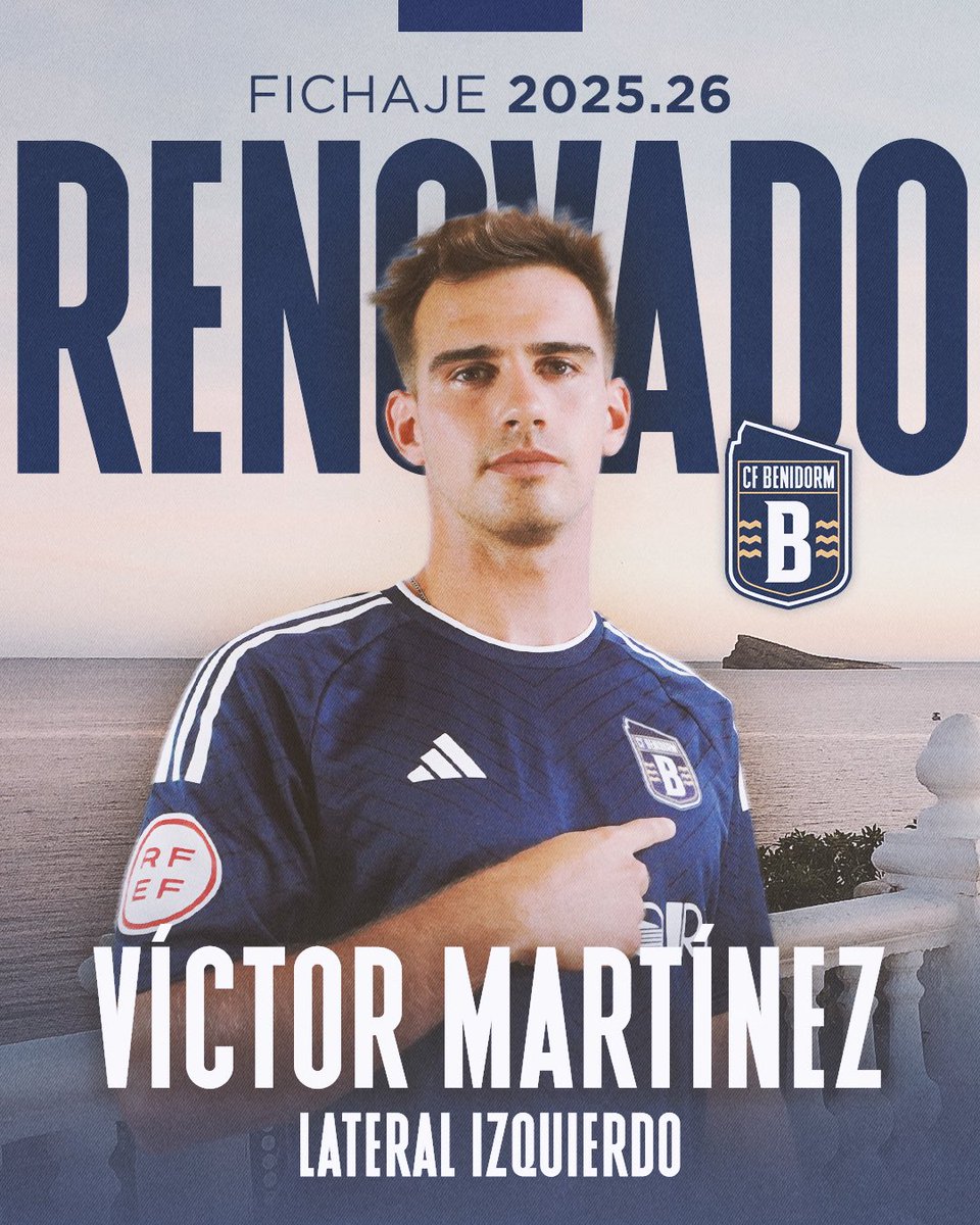 🆕 RENOVADO 25.26 💙🌇

✔️ Víctor Martínez 🤝🏼

#ILOVEBenidorm #AmuntCFBenidorm #VamosBenidorm