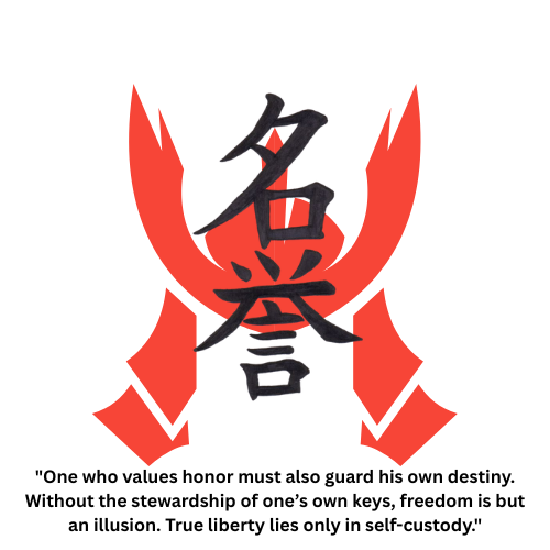 xSamuraiDragonx's tweet photo. A true warrior guards his own fate; not his sword, not his honor—guard your keys, guard your freedom. For without self-custody, there is no true liberty ⚔️ https://t.co/qEVzeWfWWt