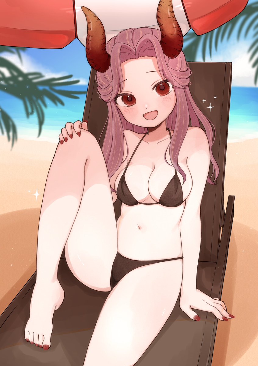 lilymofumofu's tweet image. 夏　ビキニイラストSkeb