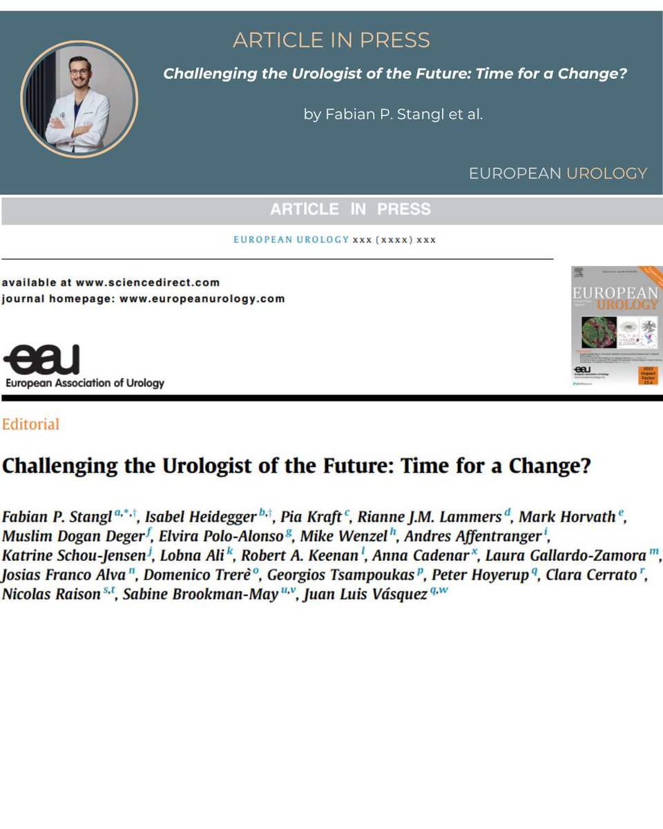 🌍 The urologist of the future: ready for the challenge?

In this Eur Urol in-press article, Stangl et al. explore how our field must evolve to meet the demands of modern medicine. Six key reflections to guide the next generation.

📝 Read more: buff.ly/9Ia1Qk4 

#Urology