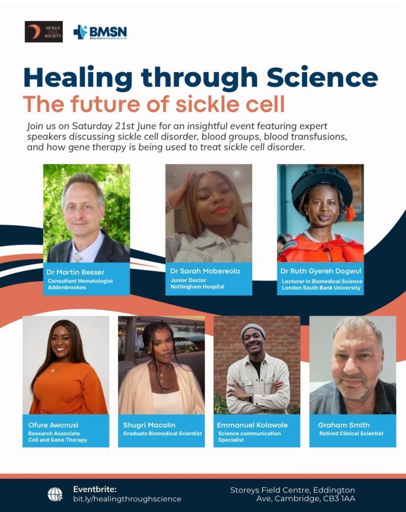 UWE_SoAS's tweet image. Congratulations to Shugri Macalin, final year #Biomedical Sciences student who has been invited as a speaker on a panel discussion on "Healing through Science, the future of Sickle cell" organised by the Black Medical Scientific Network (BMSN)
#sicklecell #uwebristol