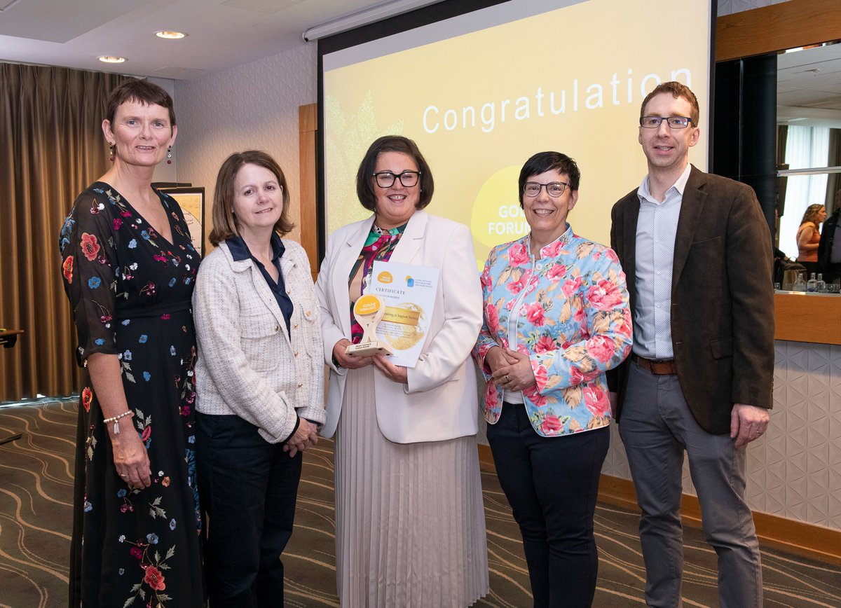 HSE_West_NWest's tweet image. Congratulations to HSE Mental Health Services Ascain Training and Support Services (Letterkenny, Carndonagh and Dungloe) on winning an international Gold Forum Award for their Tobacco Free Campus work.@HSELive