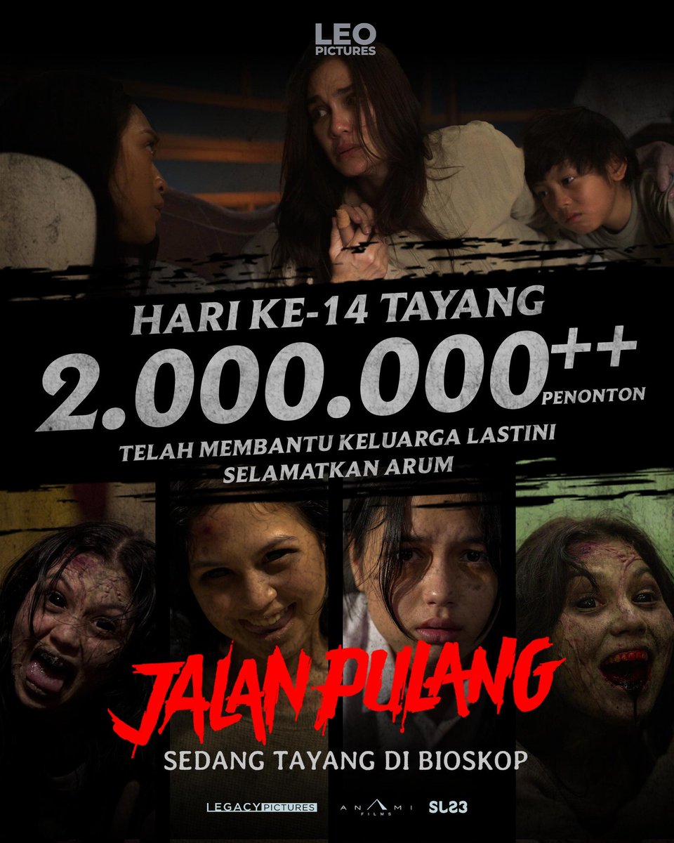 Tidak ada yang mudah dari sebuah perjalanan yang kadang kala penuh lika-liku, termasuk Jalan Pulang.

Namun, akhirnya kita sampai! 
Puji syukur dan terima kasih banyak kepada semua yang telah menempuh Jalan Pulang Di Bioskop 💫
#FilmJalanPulang