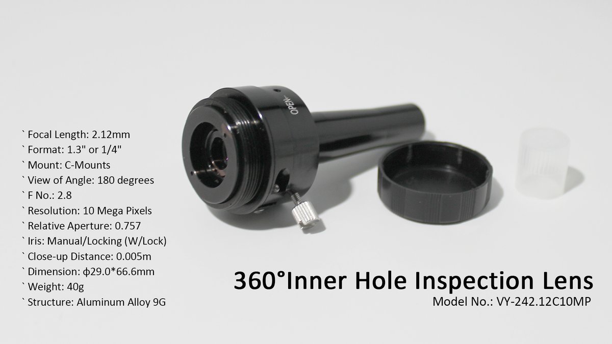 vyopticsmary's tweet photo. VY Optics F2.8 360° Inner Hole Inspection Lens https://t.co/lfH00xHaMB