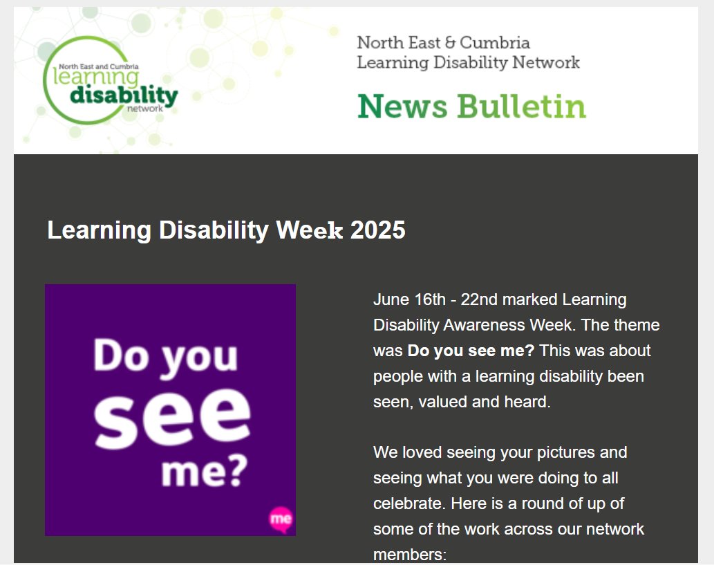 North East & Cumbria Learning Disability Network tweet media