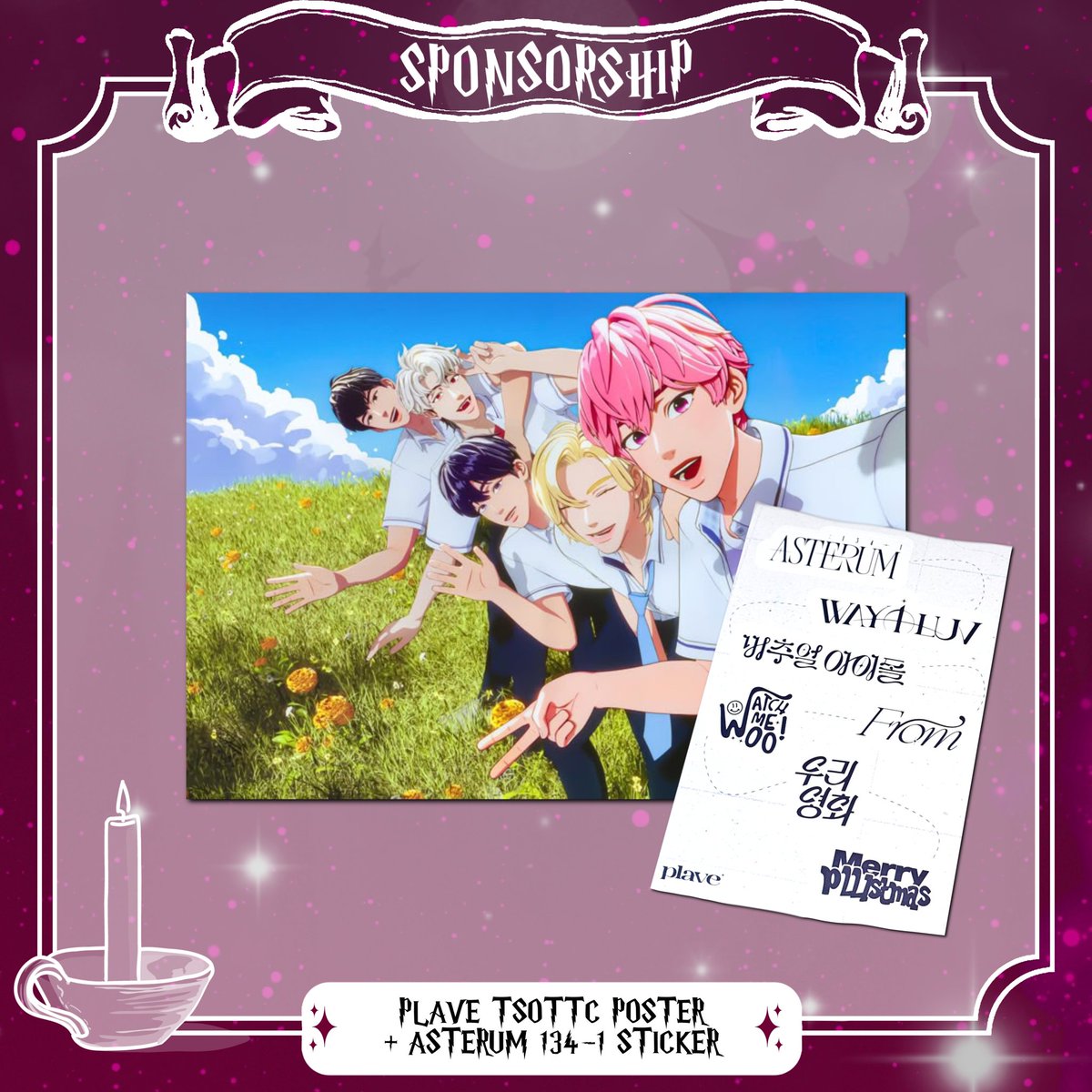 HBDBAMBY's tweet photo. ‧͙⁺˚*･༓☾ SPONSORSHIP ☽༓･*˚⁺‧͙

Hello! The HBDBAMBY Team is giving you [Plave poster and sticker] at CHAERVIDAE🪄💗

Will you be the one to take it home?😉✨

#PLAVE #플레이브 #BAMBY #밤비 #CHAERVIDAE #BAMBY2025BDAYEVENT #JAKARTA https://t.co/pwV9dnONV6