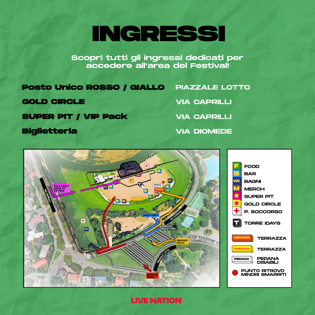 IDaysMilano's tweet image. Scopri tutte le info utili e gli orari del concerto di #OliviaRodrigo agli I-Days Milano Coca-Cola 2025! 💋🎸
15 luglio 2025 • I-Days Milano Coca-Cola, Ippodromo SNAI San Siro
Tutte le informazioni complete sul sito idays.it