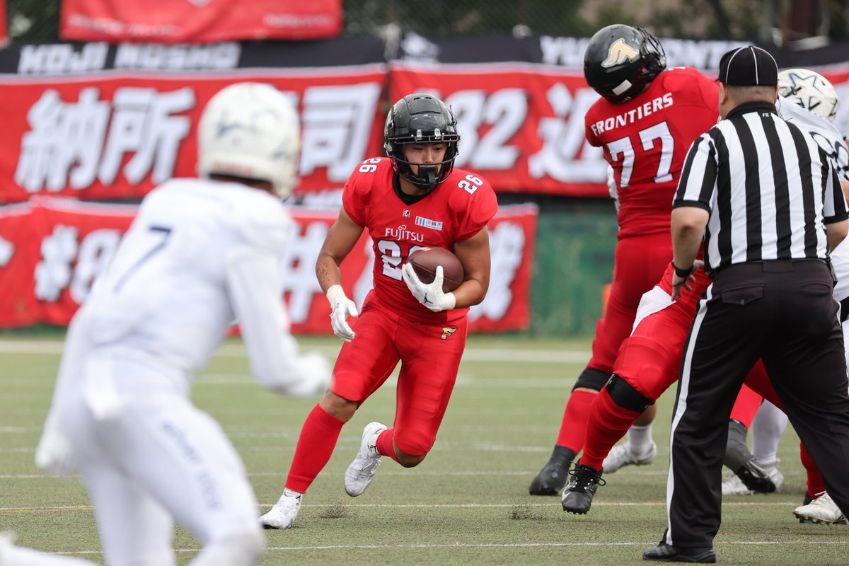 frontale_staff's tweet photo. 【7/5（土）鹿島アントラーズ戦 #アメフトーーク】
／
明後日の『フロリレ』に富士通フロンティアーズ選手参戦決定🏃‍♂️🏈
＼
毎回好評ハーフタイムイベントのフロリレに川崎を本拠地とするアメフトチーム「富士通フロンティアーズ」の選手が参戦することが決定いたしました!!

屈強なアメフト選手にファンクラブ会員代表が挑みます!!
「今宵1人の男が等々力に旋風を巻き起こします」とファンクラブ会員代表は意気込んていますので、ぜひ応援をお願いいたします!

【後援会】 #frontale #アメフトーーク