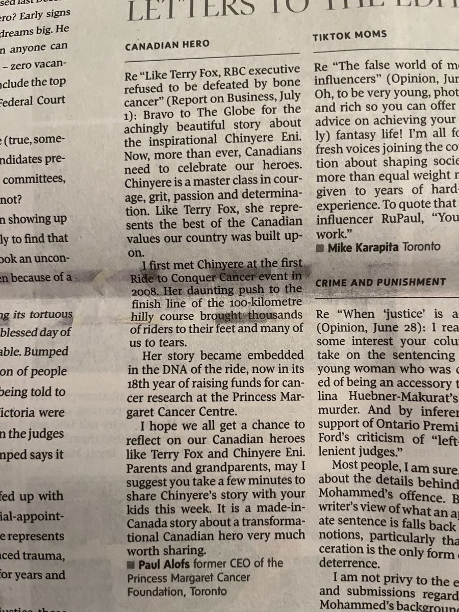 Paul Alofs (@alofs) on Twitter photo The achingly beautiful story of Chinyere Eni prompted me to write this Letter to the Editor in the <a href="/globeandmail/">The Globe and Mail</a> #cancerresearch #inspiration The achingly beautiful story of Chinyere Eni prompted me to write this Letter to the Editor in the <a href="/globeandmail/">The Globe and Mail</a> #cancerresearch #inspiration