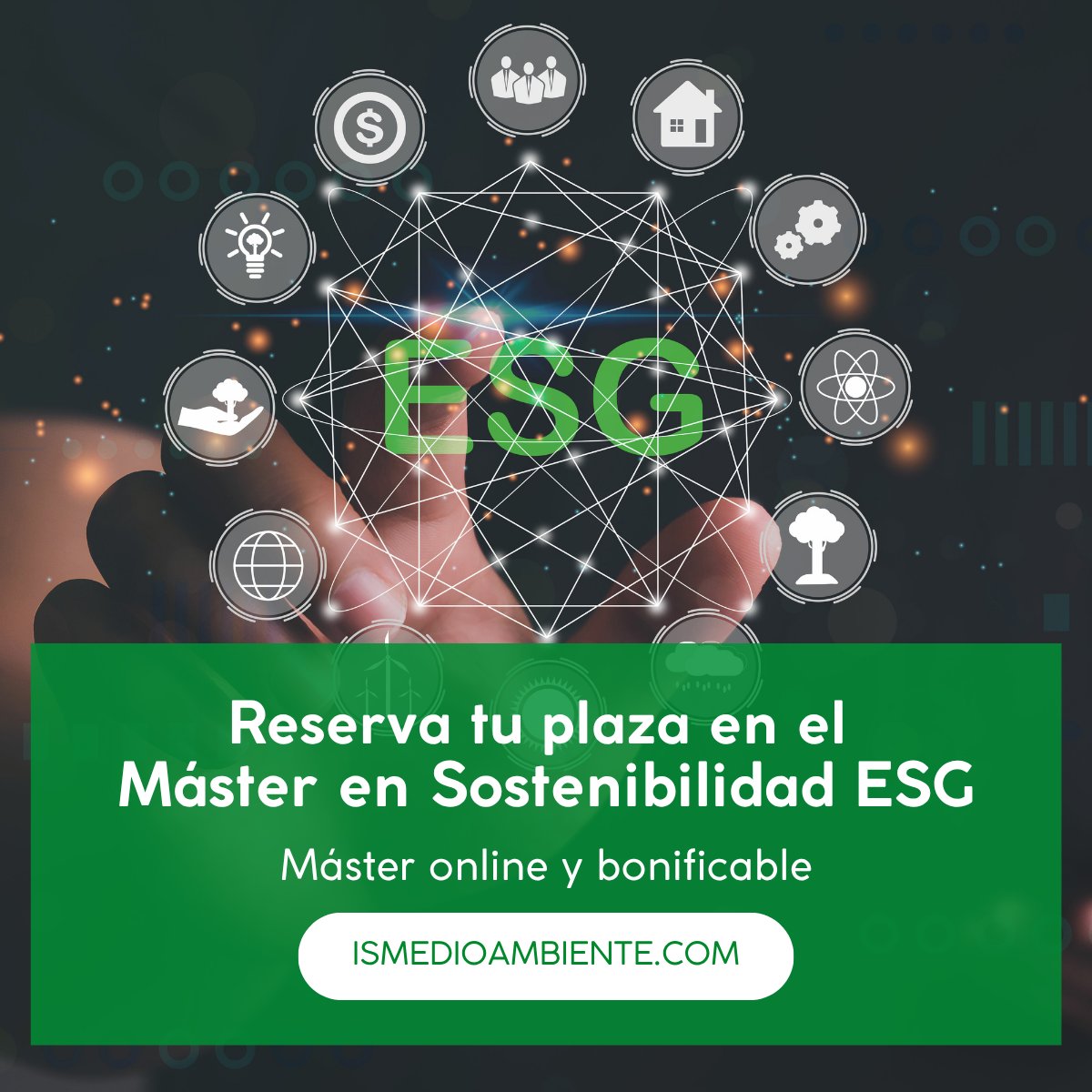 ♻️ ¿Quieres especializarte en Sostenibilidad ESG?

🌱 Fórmate 100% online con nuestro Máster en Sostenibilidad ESG y aprende a integrar la sostenibilidad en la estrategia empresarial.

💻 Bonificable por FUNDAE

🔗 Más info: ismedioambiente.com/master/master-…

#sostenibilidad #ESG