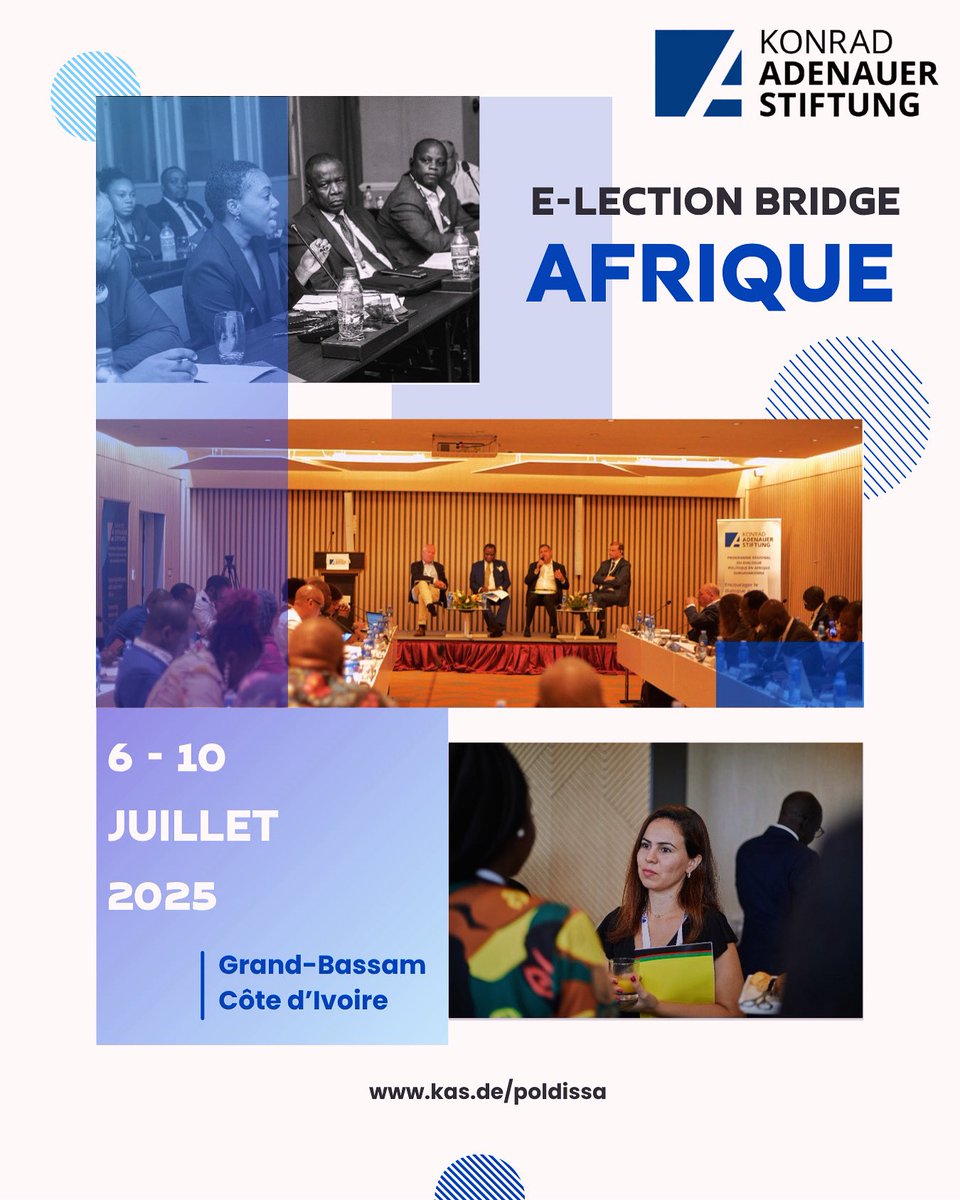 Du 6 au 10 juillet 2025, nous organisons la 14ème édition de notre événement phare E-lection Bridge Afrique, à Grand-Bassam (Côte d’Ivoire). Cet événement réunira des experts et des politiciens de haut rang pour discuter de l’avenir des élections et des campagnes électorales.