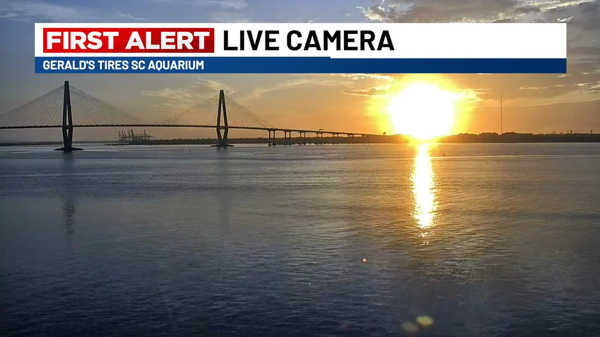 A gorgeous sunrise this morning over the Charleston Harbor!