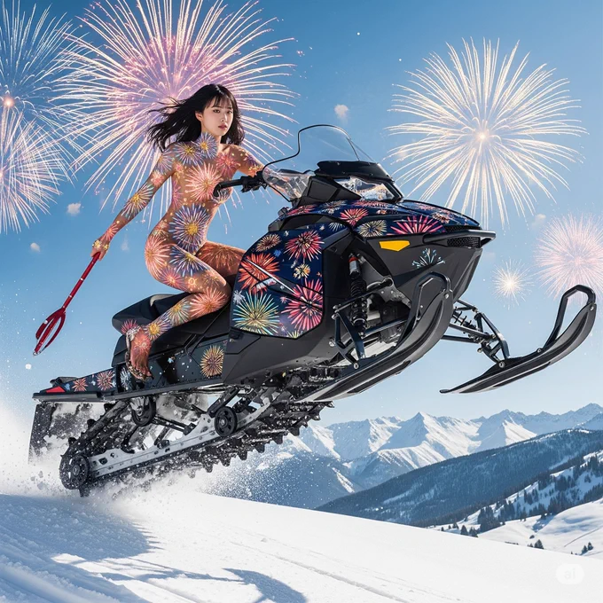 スノーモービルに乗るシーンとかあるのかな?