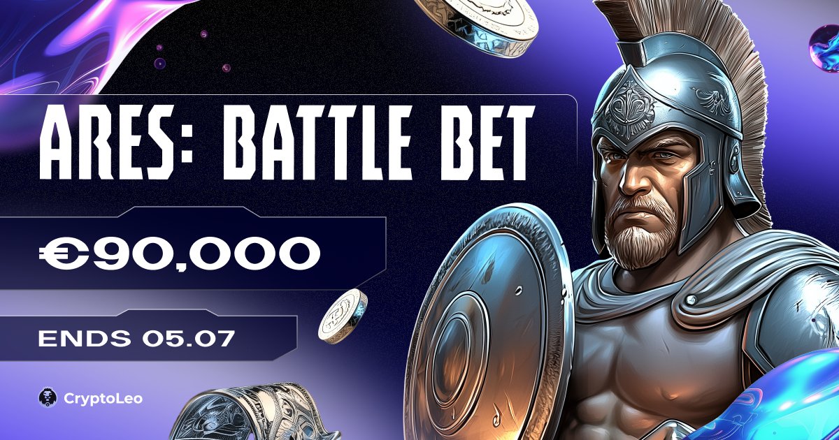 💪ENTER THE ARENA. ARES: BATTLE BET💪

⚔️The Gods are watching in the Ares: Battle Bet tournament. Fight for glory and a share of €90,000.
🔥Ends July 5th. Join the battle now.
18+🔞

#OnlineCasino #onlineslots
