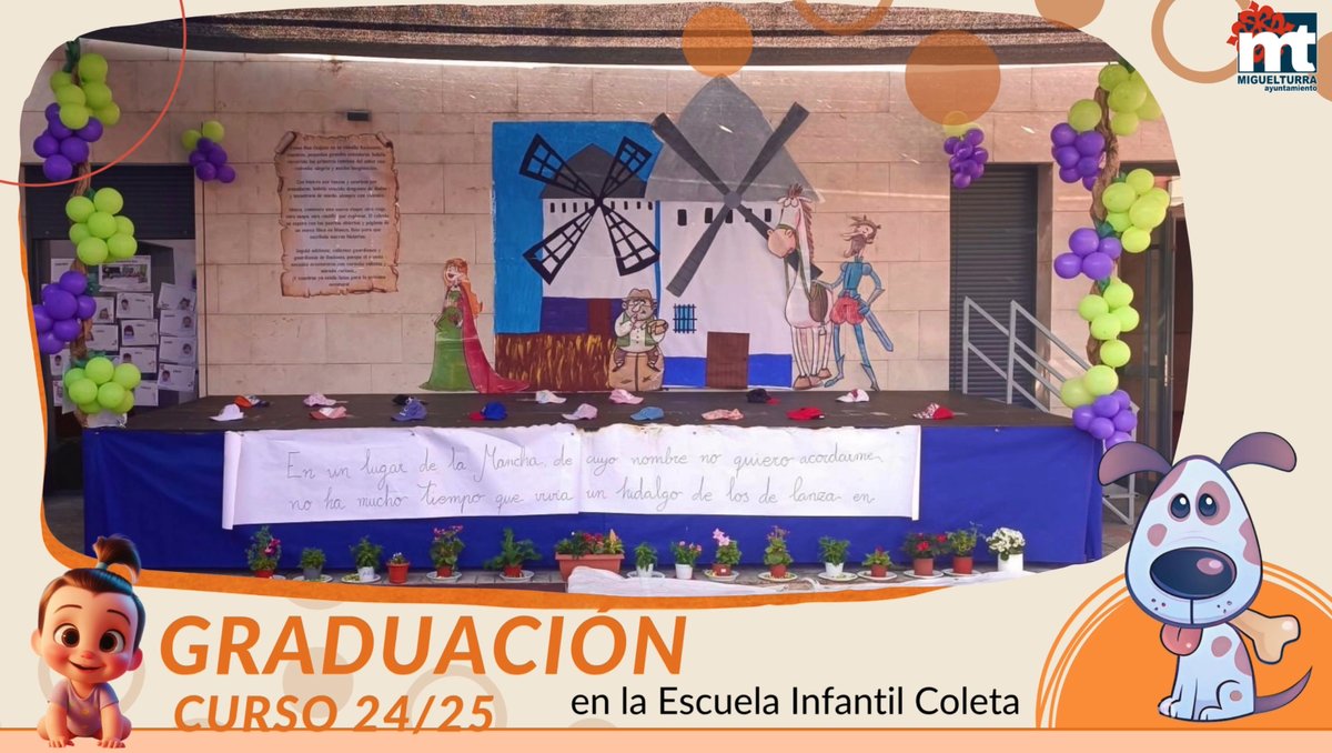 Graduación con honores del alumnado de la Escuela Infantil Municipal “Coleta” del curso 2024-2025 

miguelturra.es/graduacion-hon… 

<a href="/AytoMiguelturra/">Ayto. Miguelturra</a>  #MiguelturraESeducación