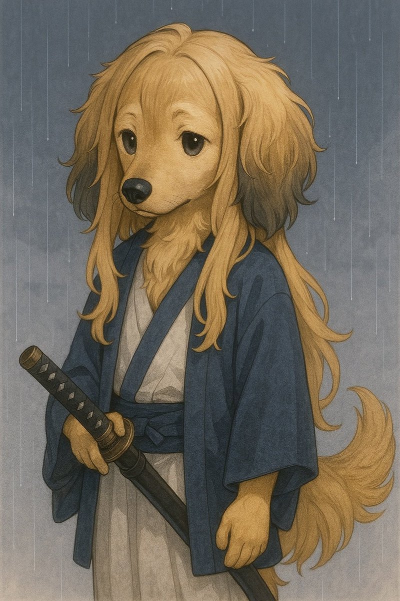 Chat GPTが作ってくれた
「ミニチュアダックスの村雨人間化」。

(　ﾟдﾟ)武士…

#ミニチュアダックス 
#いぬのいる暮らし
