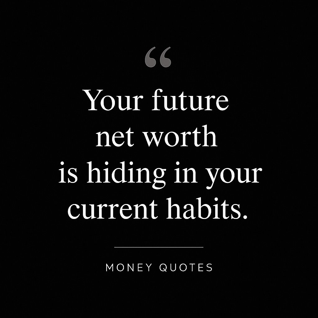 MoneyQuotesX's tweet image. Your future net worth is hiding in your current habits.