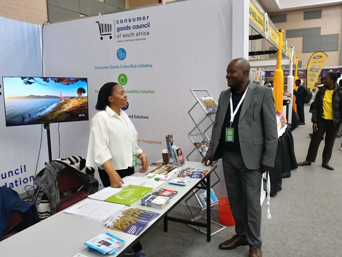The expo hall is open on day 2 of the Africa Future Food Summit 2025!

Matlou Setati, Food Safety and Sustainability Executive, engages with the CEO of <a href="/gs1Kenya/">GS1 Kenya</a>, Peter Otieno.

As Africa’s food systems evolve, events like these are critical for driving forward-thinking solutions