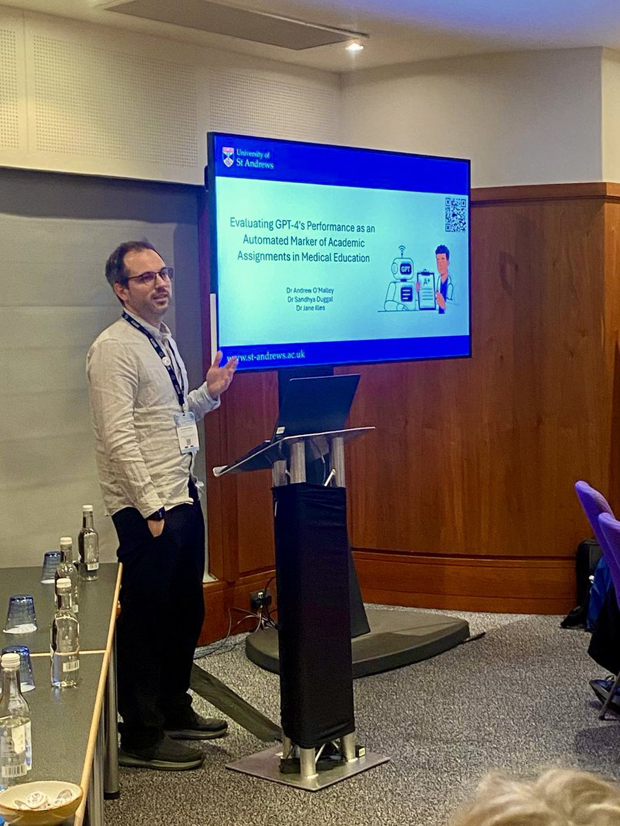 Here we go again at #ASME2025!

Can AI be used to help mark medical students’ written work? 

It shows some promise in internal consistency and specificity, but gives a huge range of marks, and accuracy remains unknown.  🤖