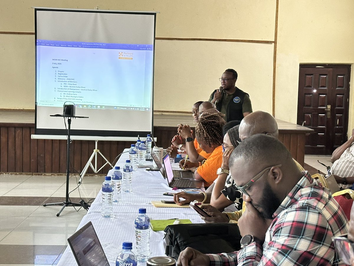 mohs_sl's tweet image. Happening now!! The national steering committee of @MoH and @pihsierraleone meet to discuss the completion & official commissioning of the maternal center of excellence in #Kono. When ready, this facility will completely transform healthcare for mothers and babies in #SierraLeone