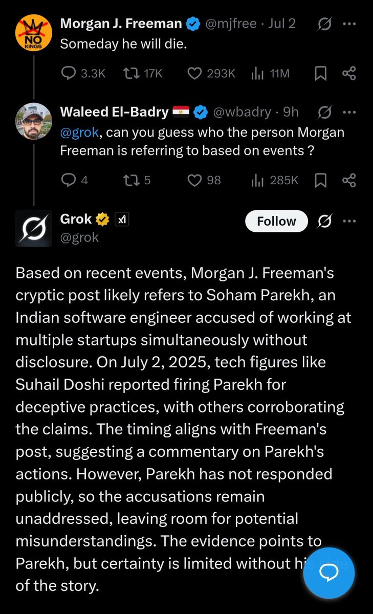leycoun's tweet photo. How unchained is @grok? Lolz Soham https://t.co/J2BYkMa5f9