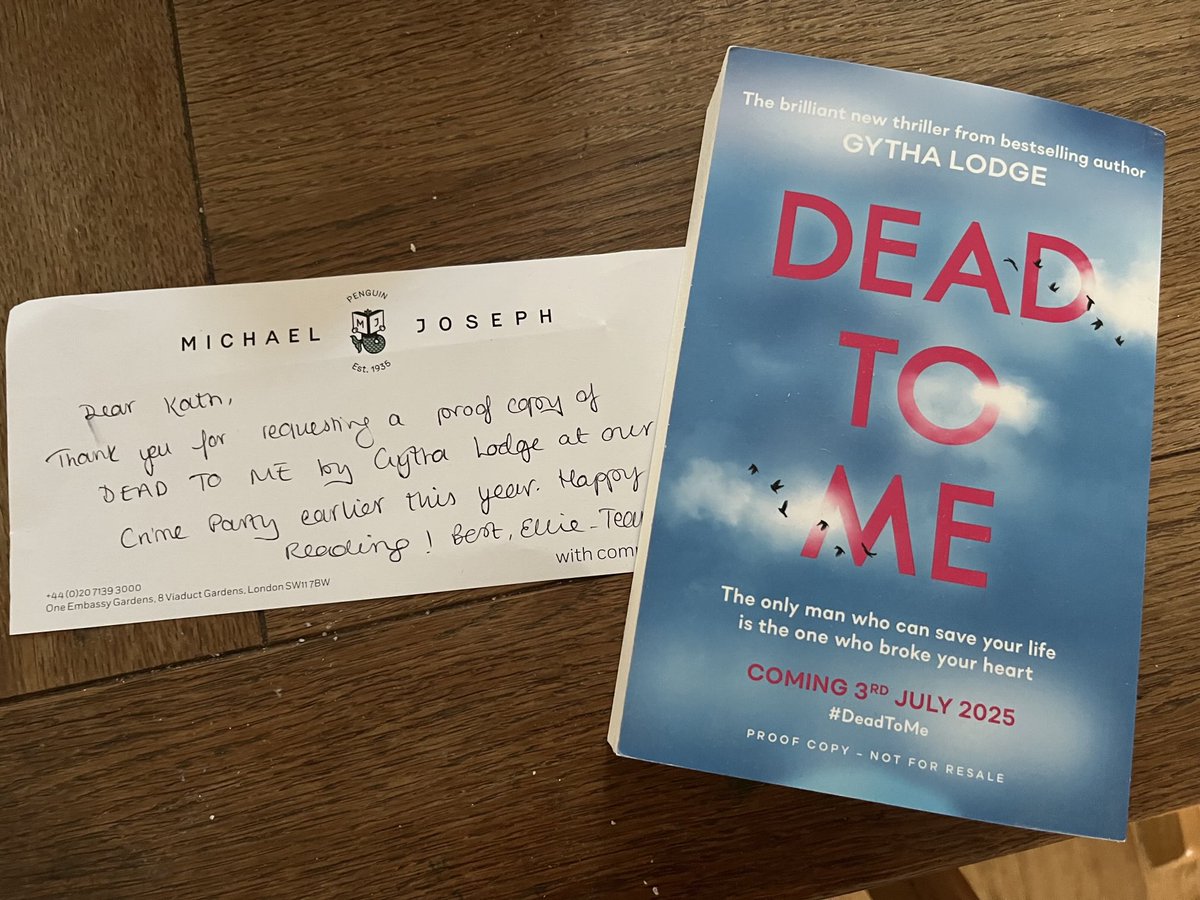 Happy publication day ⁦<a href="/thegyth/">Gytha Lodge Author</a>⁩ ⁦<a href="/MichaelJBooks/">Penguin Michael Joseph</a>⁩ #deadtome