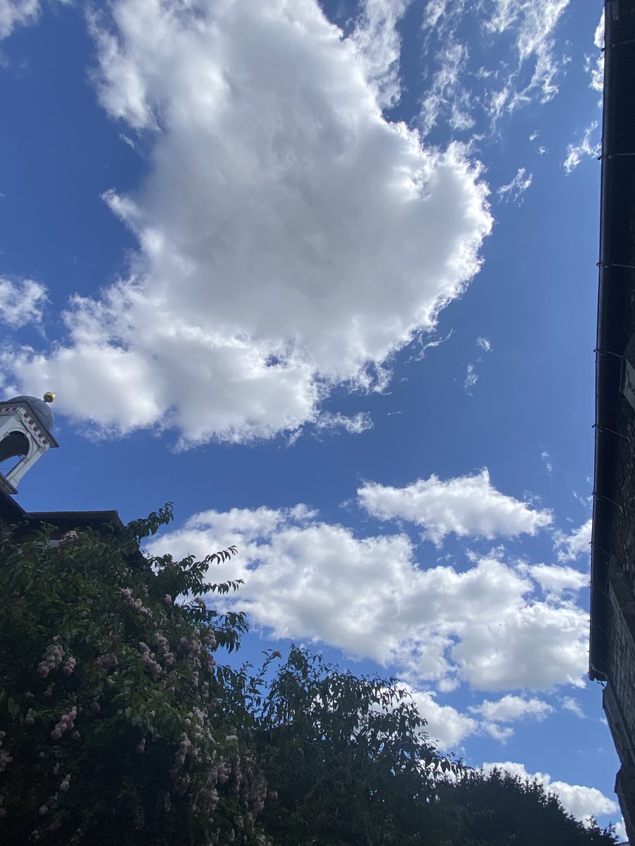 Natural sky, Rye UK. Yesterday’s heavy geoengineering has dispersed. How long will this organic sky last?