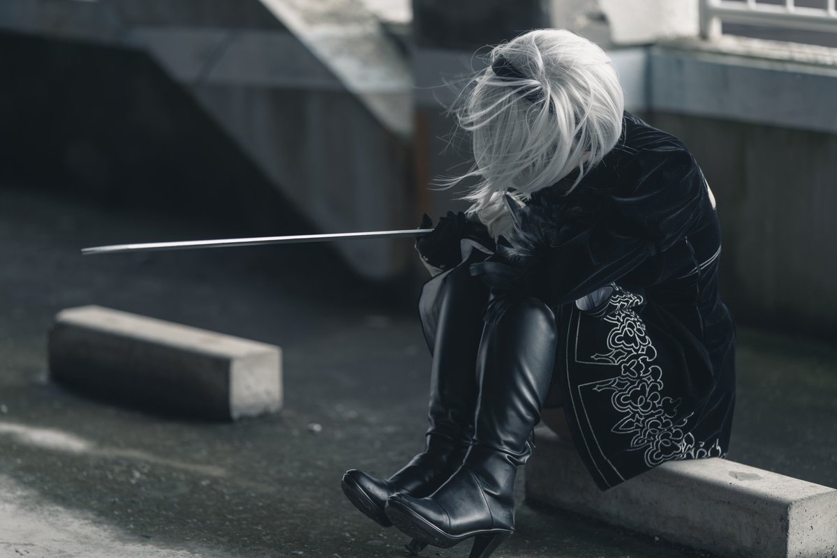 Shiro_sct's tweet image. 疲れて座ってた哀愁漂う2B