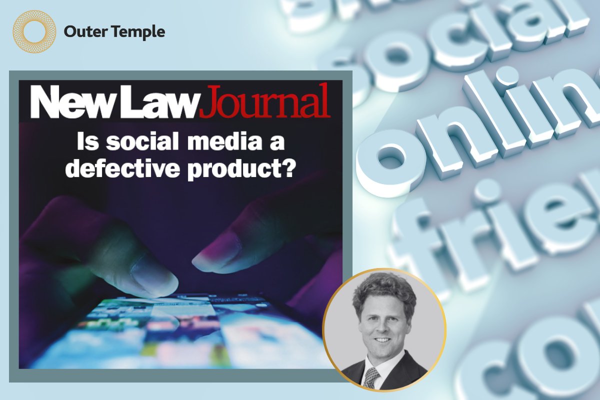 Following the release of Part 1 in April 2025, Harry Lambert is featured in The New Law Journal with Part 2 of his article; ‘Is social media a defective product?’

Harry  tackles some key questions in this publication. Part three to follow.

Read here: outertemple.com/is-social-medi…