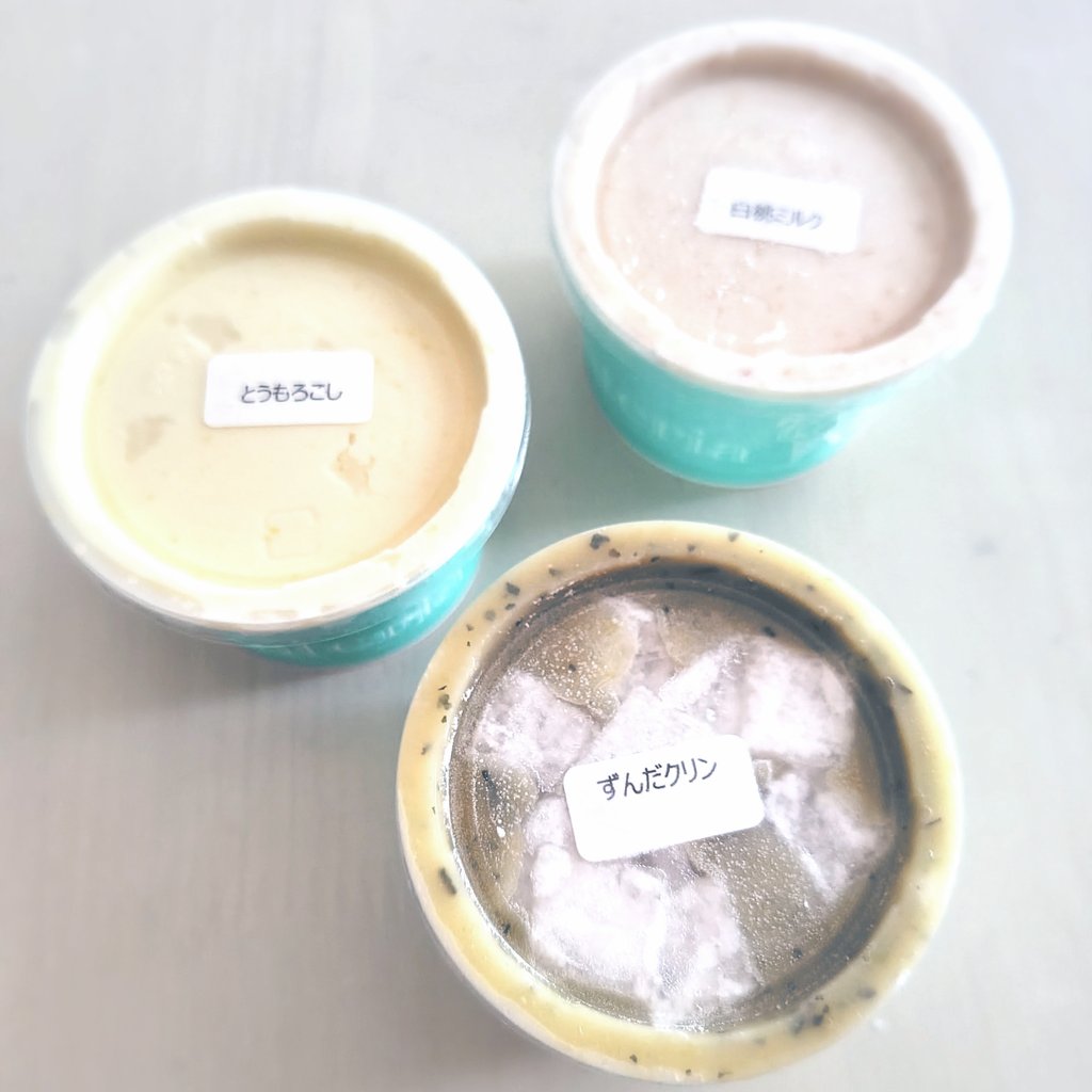 アシスタント終了後のお楽しみ。
師匠とジェラート食べに行く。

店内で食べれない「ずんだくりん」と食べれなかった「とうもろこし」「和歌山の白桃アイス」お持ち帰り。

暑いけどサボテンの花は元気に咲いてた。はあ、もう食べたい、、