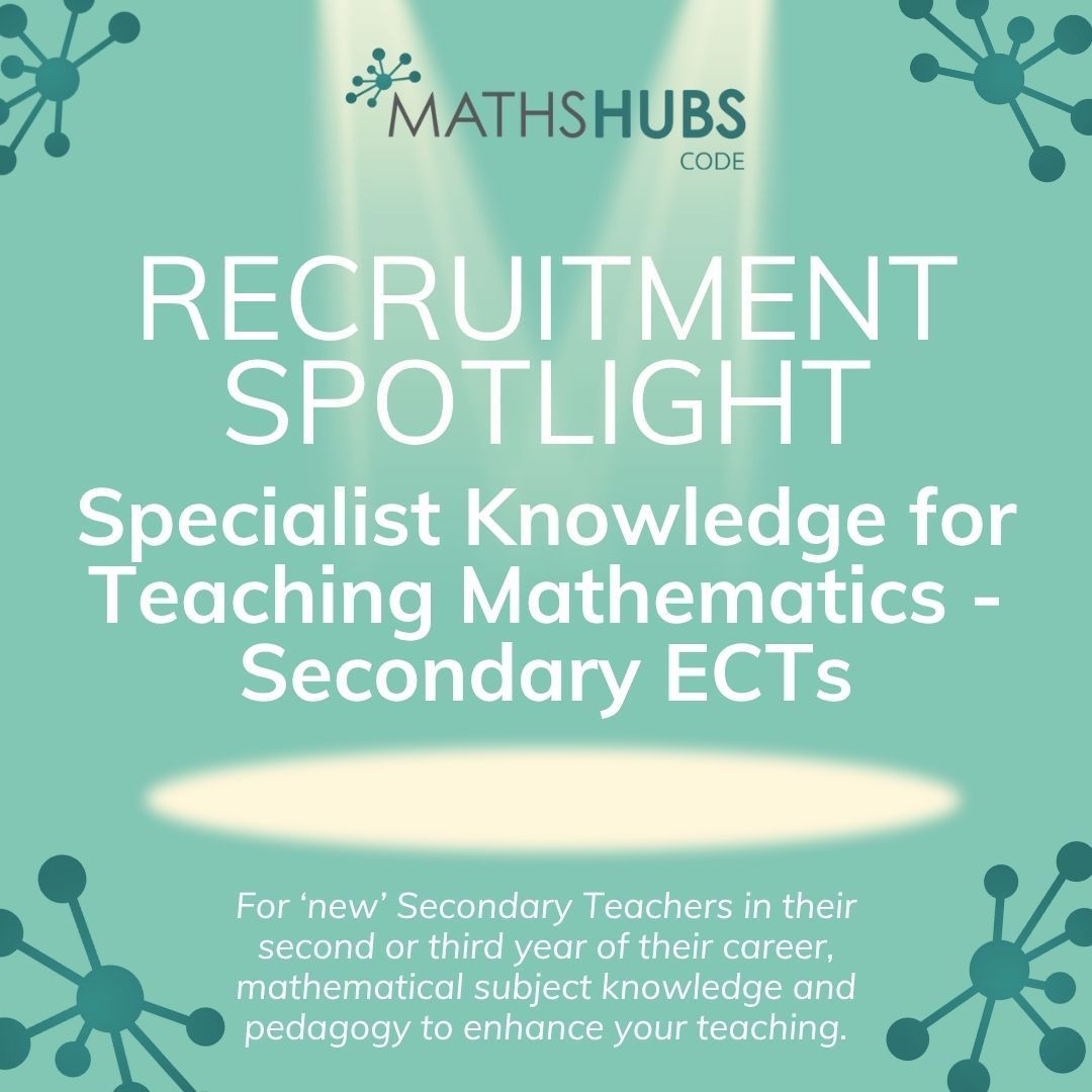 CODEMathsHub's tweet image. Thought we'd left Secondary ECTs out?
OF COURSE NOT!
This programme supports Secondary ECTs to develop their specialist knowledge for teaching maths, underpinned by the principles of teaching for mastery.
Interested? Sign-up! 😊
buff.ly/k9OsEgO
