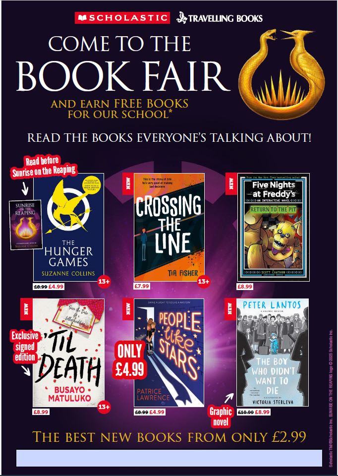 The Scholastic Book Fair has arrived at Smith's Wood Academy today until Tuesday 8th July. 

This is the link needed to pay for any books - bookfairs.scholastic.co.uk/pay

Enter the School postcode (B36 0UE) then select Smith's Wood Academy.