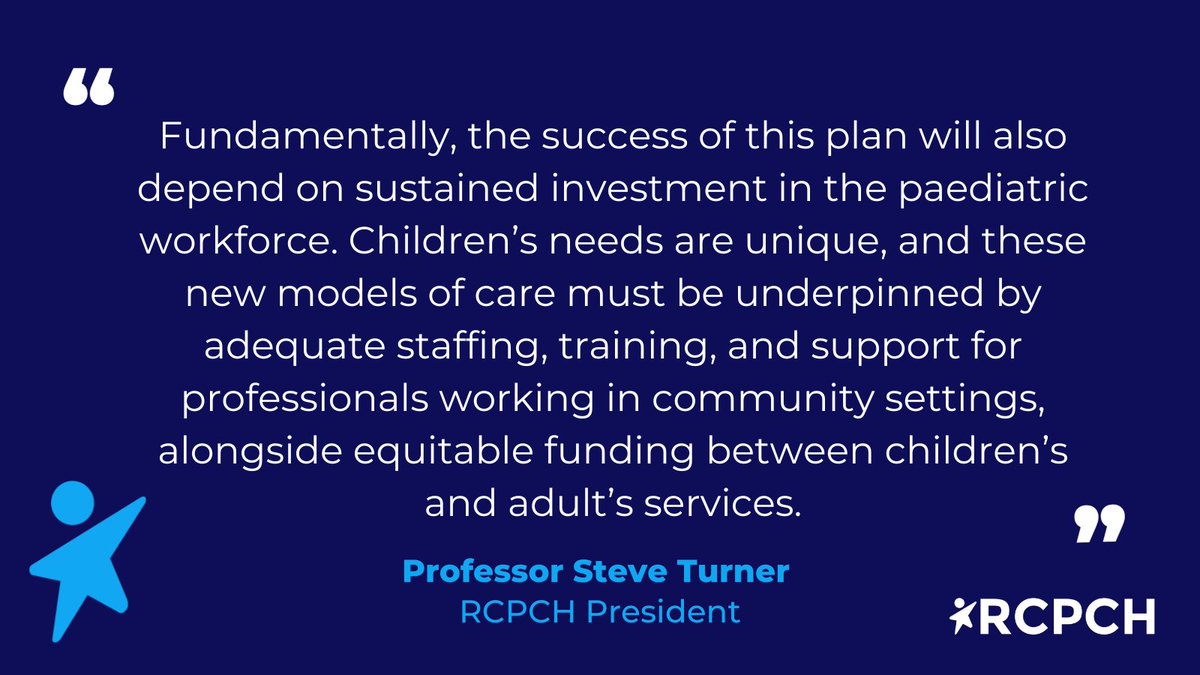 Today, the UK Government published its 10-Year Health Plan for England.

Read our early reflections on the plan’s potential to transform child health: rcpch.ac.uk/news-events/ne…