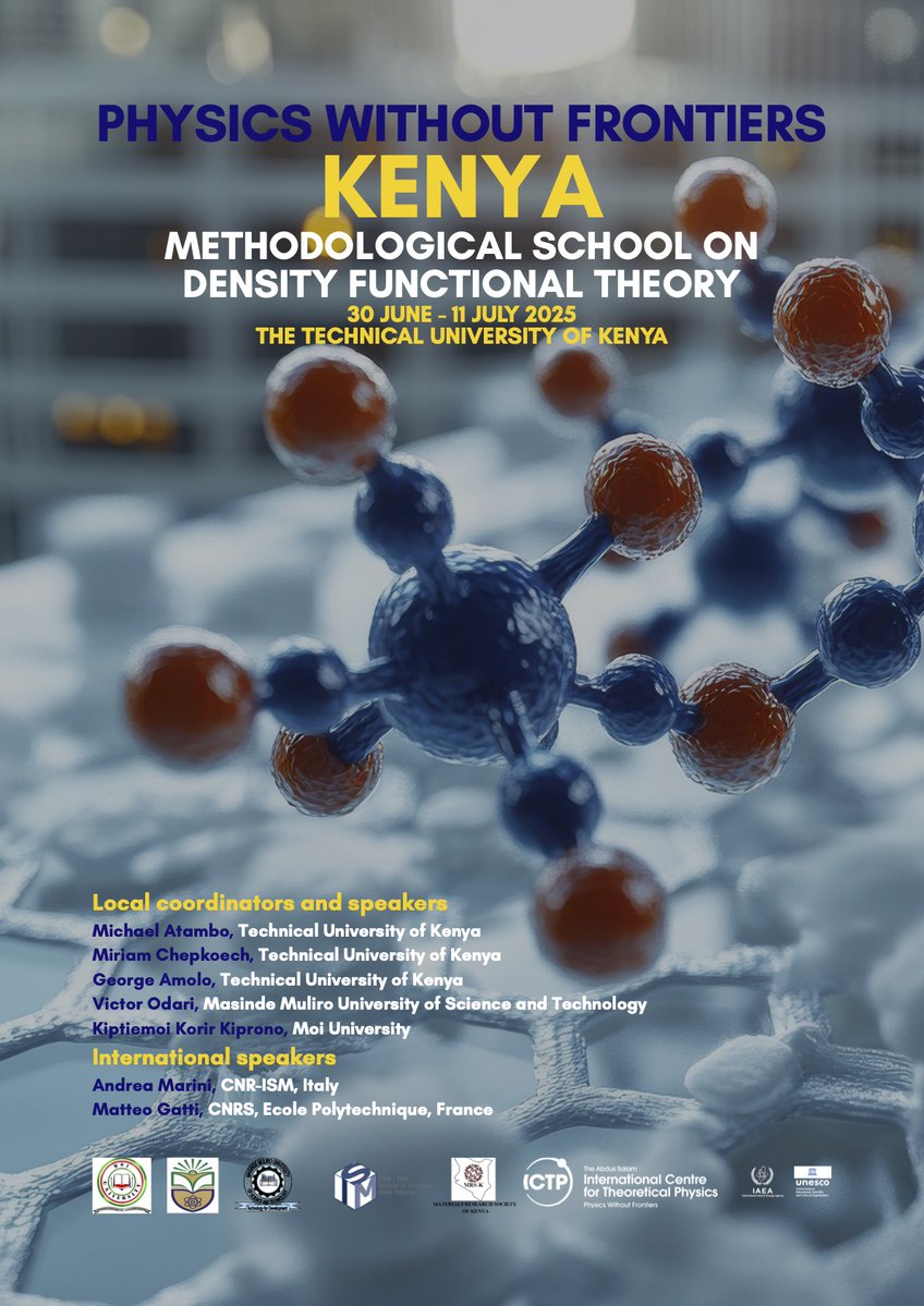 This week PWF is at the Technical University of Kenya, where students are taking part in a two-week intensive school on Density Functional Theory. Organised by Michael Atambo, Miriam Chepkoech, George Amolo, Victor Odari, Kiptiemoi Korir Kiprono, Andrea Marini &amp; Matteo Gatti.