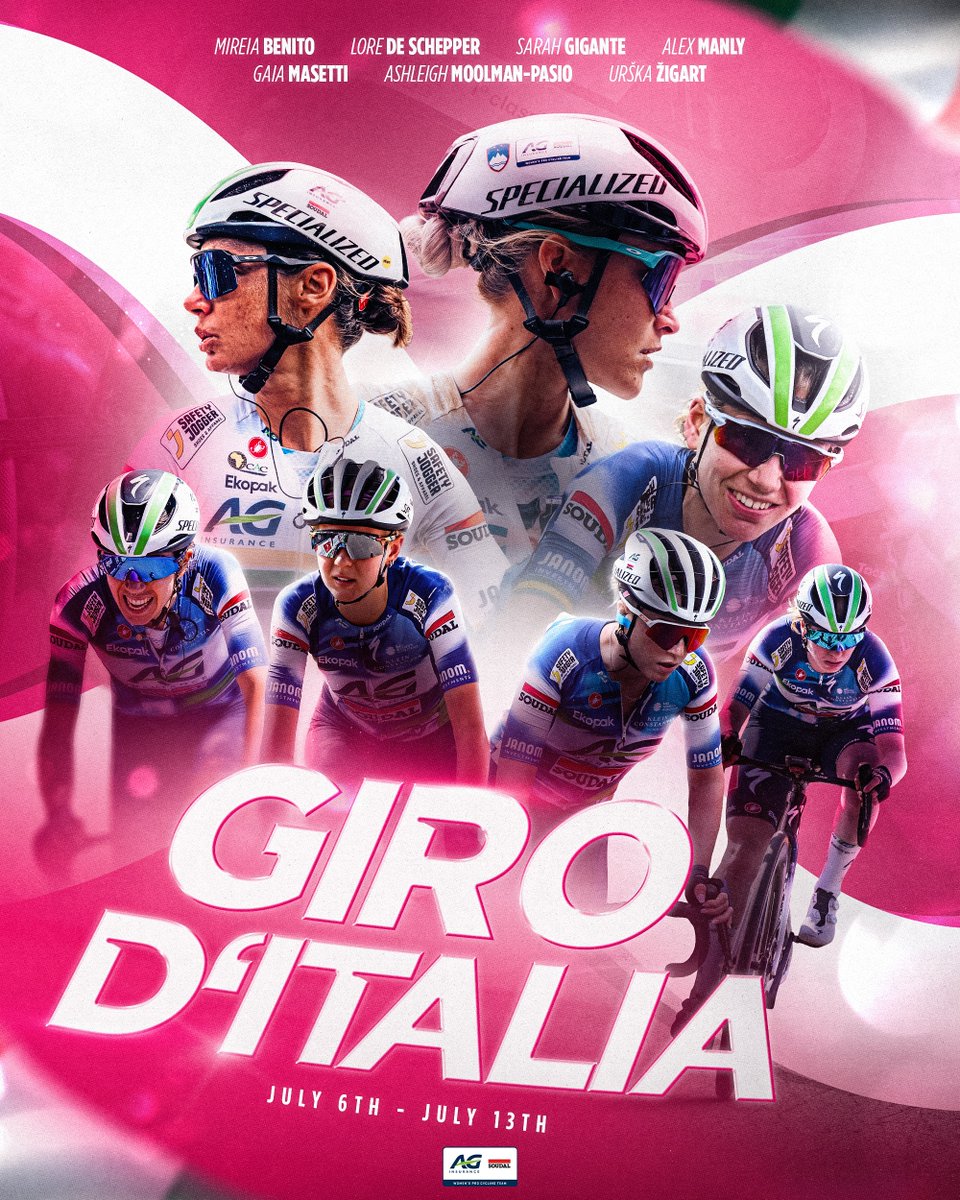 AG Insurance - Soudal Pro Cycling Team (@agsoudal) on Twitter photo All roads lead to ̶R̶o̶m̶e̶ 𝐁𝐞𝐫𝐠𝐚𝐦𝐨: the Giro d’Italia Women kicks off Sunday. 💕🇮🇹
Andiamo! 👋🏼
#DreamDareGrow I #GirodItaliaWomen <a href="/girowomen/">Giro d'Italia Women</a> All roads lead to ̶R̶o̶m̶e̶ 𝐁𝐞𝐫𝐠𝐚𝐦𝐨: the Giro d’Italia Women kicks off Sunday. 💕🇮🇹
Andiamo! 👋🏼
#DreamDareGrow I #GirodItaliaWomen <a href="/girowomen/">Giro d'Italia Women</a>
