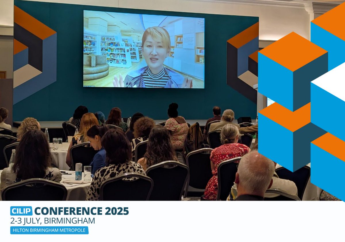 Joining us live from Singapore✨ Gene Tan, Chief Librarian and Innovation Officer at the National Library Board Singapore, delivered a truly inspiring remote keynote at #CILIPConf25.

Thanks to Gene for kicking off day 2 with this insightful Keynote!