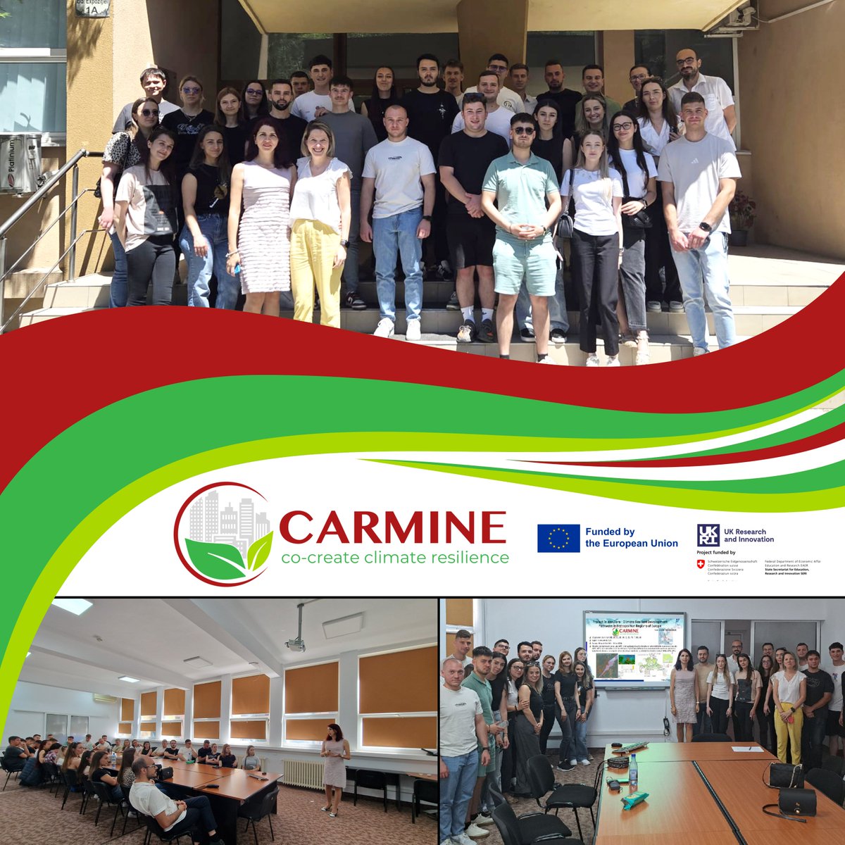🌍 Last month, the National Center for Cartography welcomed students from Universitatea Transilvania Brașov to explore geospatial research &amp; #CARMINEProject solutions for the Brașov Case Study Area.

Learn more: carmine-project.eu/index.php/2025…

#ClimateAdaptation #HorizonEurope