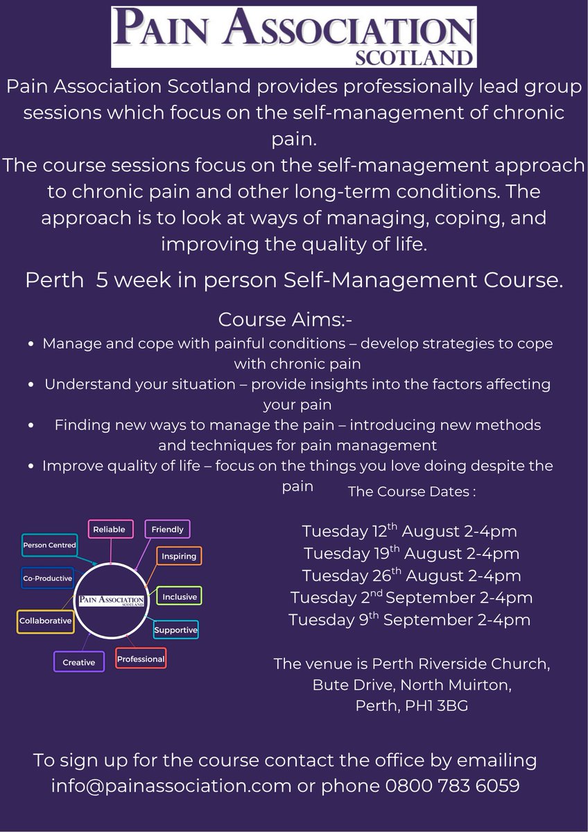 Our #Perth Self-Management Course returns in person in August.

More Details ⬇️Register 🎟️ bit.ly/4lttwva

<a href="/SoniaCottom/">Prof Sonia Cottom</a> <a href="/NHSTayside/">NHS Tayside</a> <a href="/PerthSconeMed/">Perth & Scone Medical Group</a> <a href="/YourCommunityPK/">Your Community PK</a> <a href="/CPKLibraries/">Culture Perth & Kinross Libraries</a> <a href="/PerthandKinross/">Perth and Kinross Council</a>  <a href="/ScotCLWnetwork/">Scottish Community Link Worker Network</a> <a href="/ThirdSectorPK/">Third Sector PK</a> <a href="/AdviceCentre_NW/">Ninewells Advice Centre</a> <a href="/CHEX_Org/">CHEX</a> <a href="/LadeMedical/">The Lade Medical Practice</a>