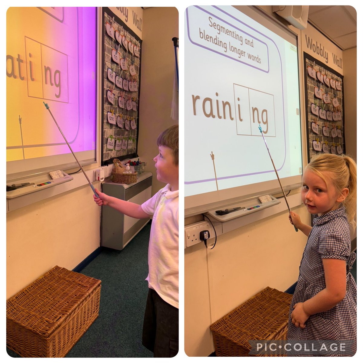 We have been exploring adding ‘ing’ in our phonics lesson this morning! 
Our favourite word was ‘quacking’ 🦆 
<a href="/GrangeMrsMcG/">Mrs McGilloway</a> <a href="/GrangeMissA/">GrangeMissA</a>